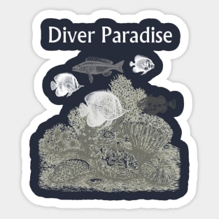 Diver Paradise Sticker